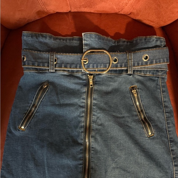 American Bazi Blue Mini Skirt - Picture 2 of 4